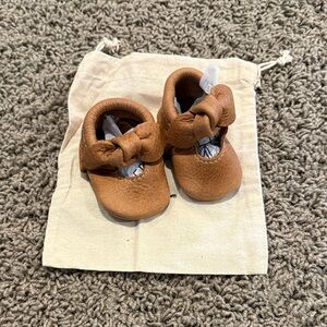 Brown Leather Baby Moccasins